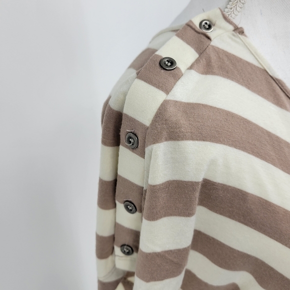 Fenn Wright Manson Stripped Top with Button Shoulder Super Soft Size Sma… - Picture 7 of 8